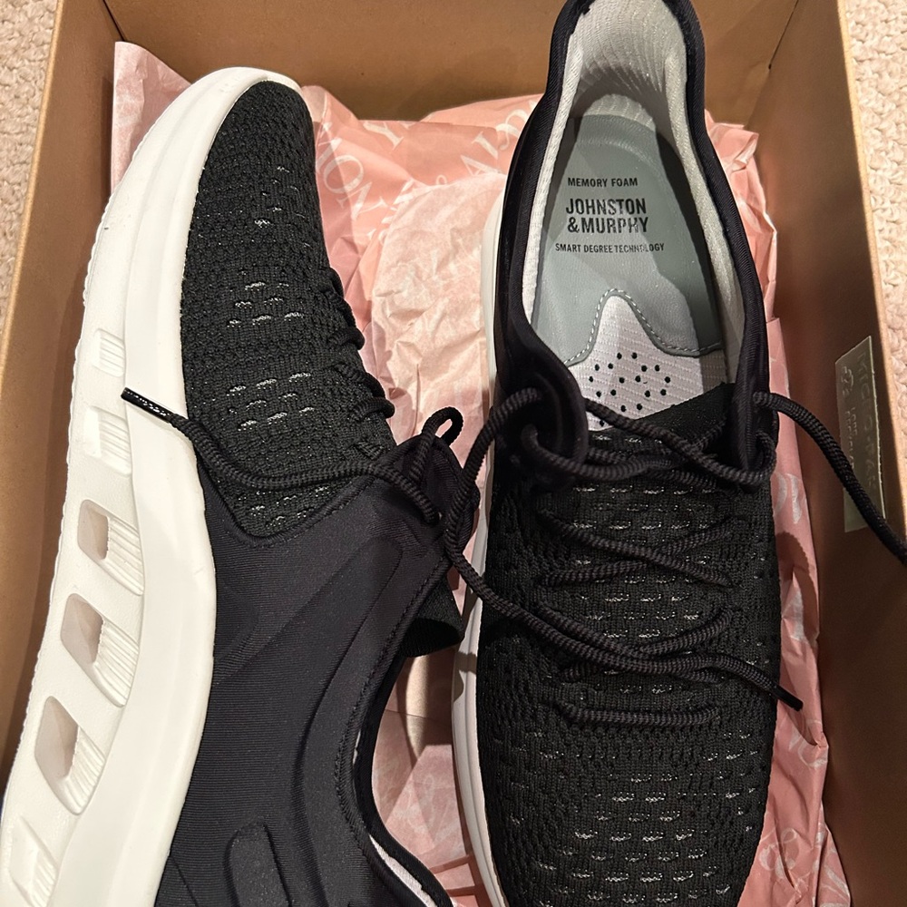 Johnston & Murphy Black Sneakers